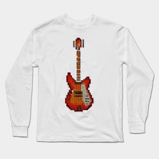 Tiled Pixel 360 12-String Guitar Upright Long Sleeve T-Shirt